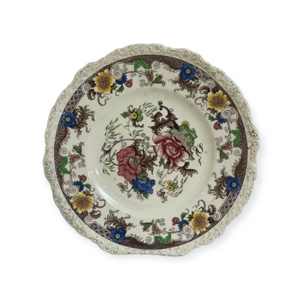 Royal Cauldon BENTICK (Brown)x2279, Vintage 11 Inch Dinner Plate, Chop Plate, Ro